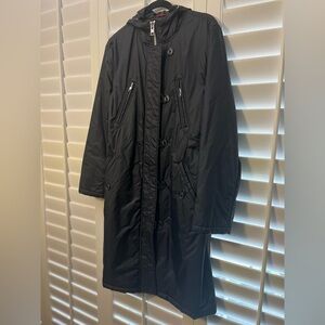 GAP Women’s  Black Hooded Trench Coat! Great for all weather. Never worn.